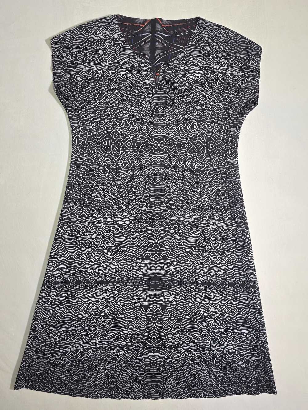 ANIMAPOP Reversible Dress Made In Italy Scuba Laser Cut Abstract Op-Art M L 42 4 - Picture 4 of 10